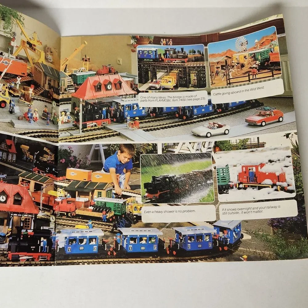Vintage 1987 Playmobil Railways Consumer‎ Catalog Brochure Germany HTF